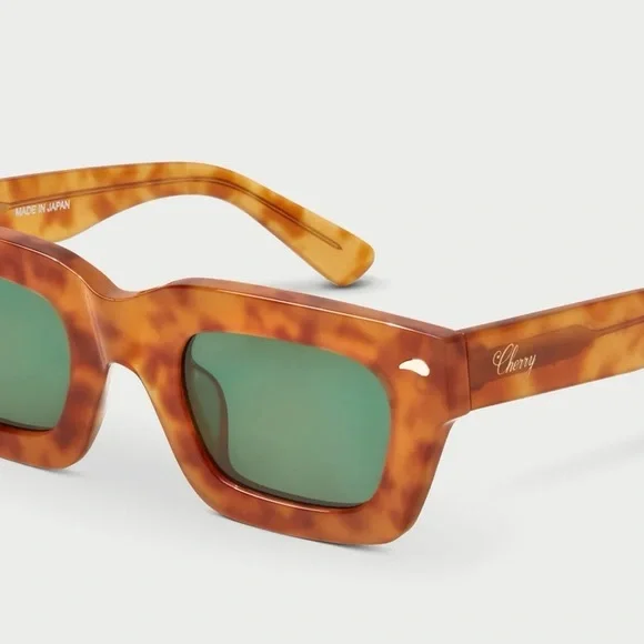Cherry LA Honey Tortoise Acetate Sunglasses Made in Japan 